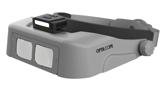 SmartPro OptiLoope LED headband magnifier with optical glass lenses