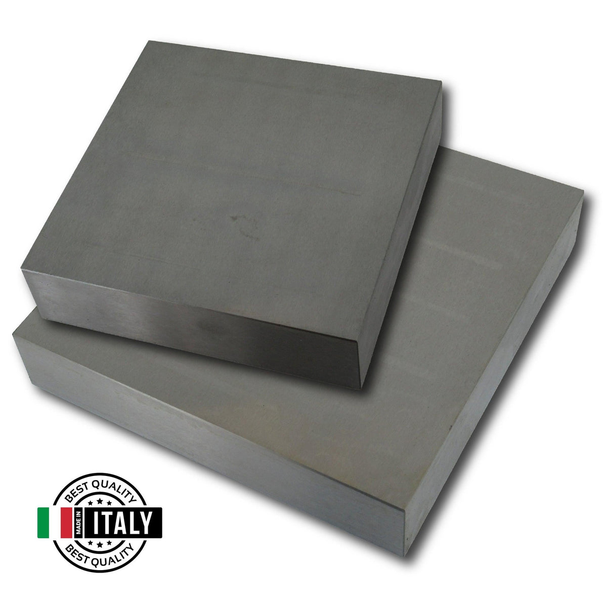 Steel bench dapping block made in Italy for jewelers, goldsmiths, silversmiths, and professional metal forming applications