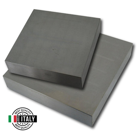 Steel bench dapping block made in Italy for jewelers, goldsmiths, silversmiths, and professional metal forming applications
