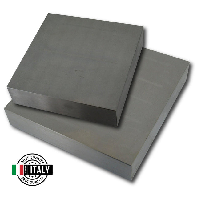 Steel bench dapping block made in Italy for jewelers, goldsmiths, silversmiths, and professional metal forming applications