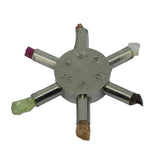 Mohs hardness mineral reference stones for gemology testing