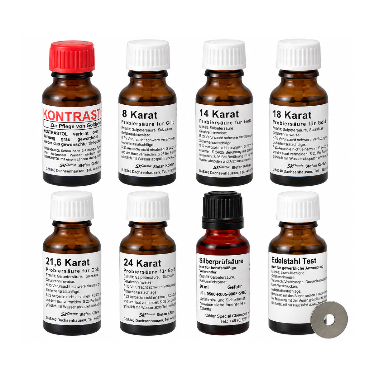 Testing Solutions - Bottle 20ml ( shipping only available in Europe)