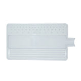 White gemstone tray with multiple hole sizes for grading stones