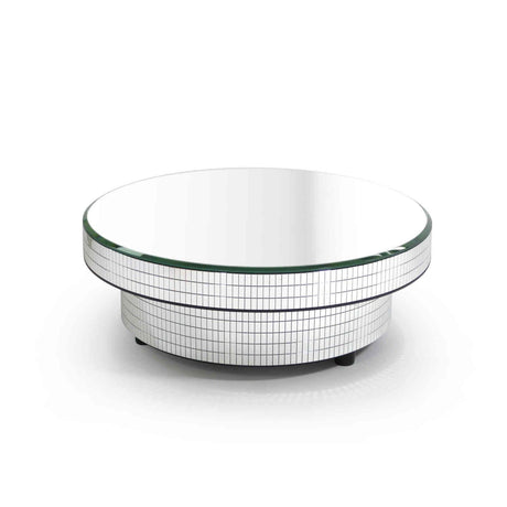 Turntable w/ Top Mirror Jewelry Display - Gold or Silver - Ø185mm