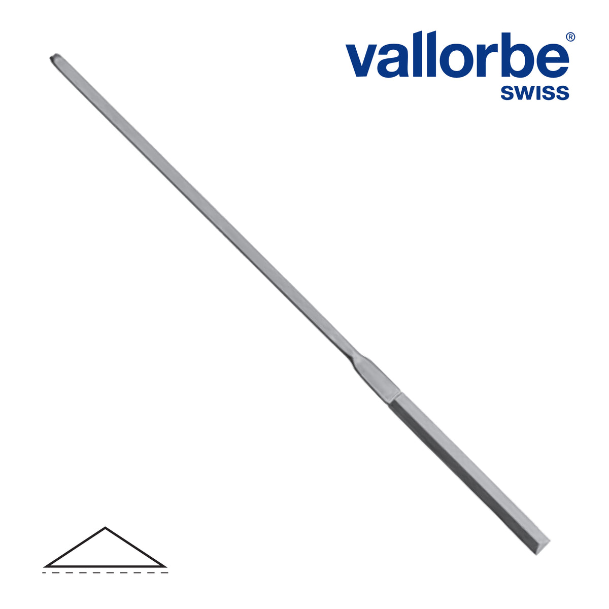 Vallorbe Swiss-made barrette parallel handle file for miniature sculpting, jewellery and watchmaking, 155mm