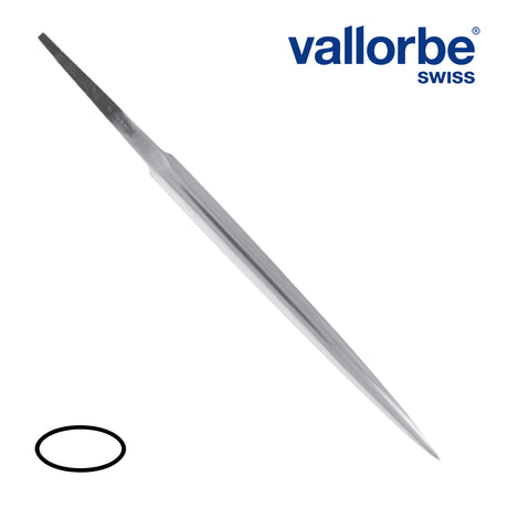 Vallorbe Oval Straight Burnisher LO0788 100mm Swiss-made jewelry and watchmaking burnisher for polishing, smoothing, and hardening precious metal surfaces.