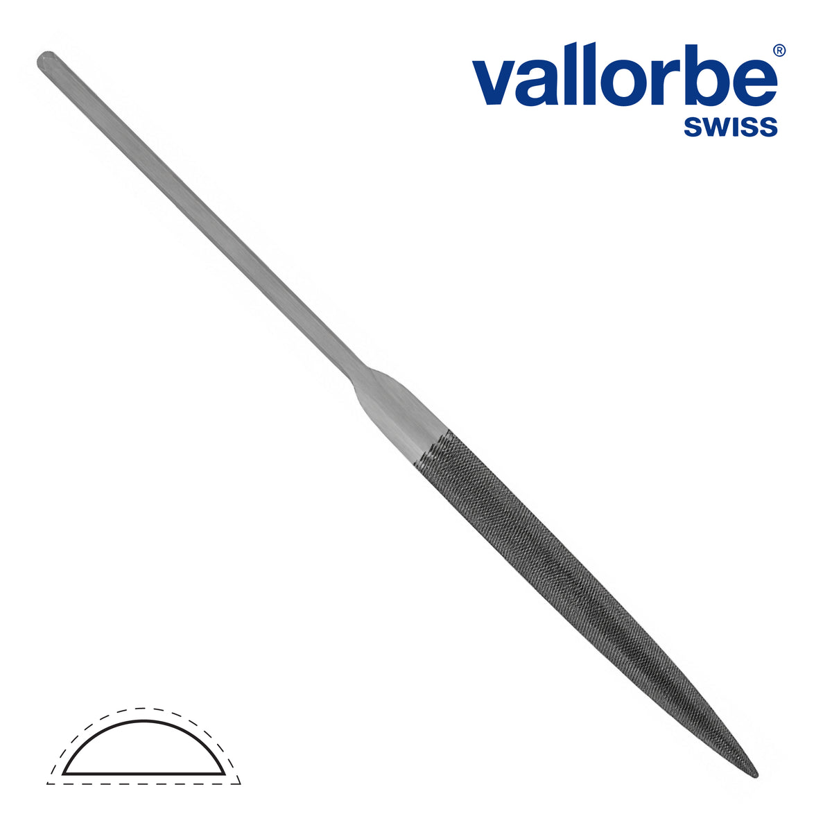 Vallorbe Habilis half-round file 215mm Cut 00