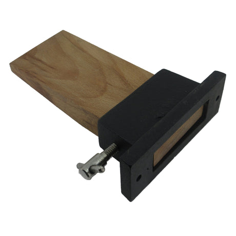 Bench pin with metal holder