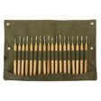 18-piece wax carver set for jewellery making with wooden handles and storage roll
