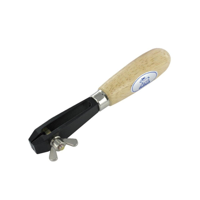 Pin vise with wooden handle