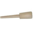 Split tapered hardwood mandrel for inside ring polishing with emery paper or cloth.
