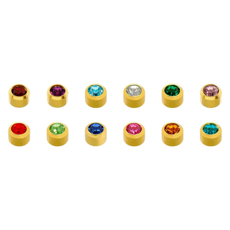 CAFLON BIRTHSTONES - GOLD PLATED OR WHITE STAINLESS - ASS. COLORS