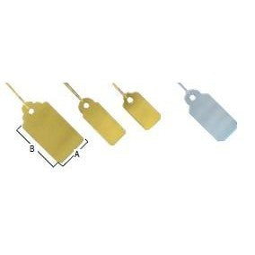 Tags PVC with string - SILVER