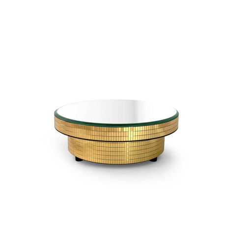 Turntable w/ Top Mirror Jewelry Display - Gold or Silver - Ø185mm