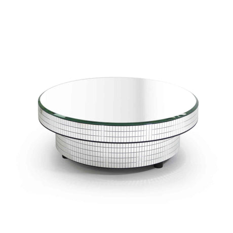 Turntable w/ Top Mirror Jewelry Display - silver - diameter 185mm